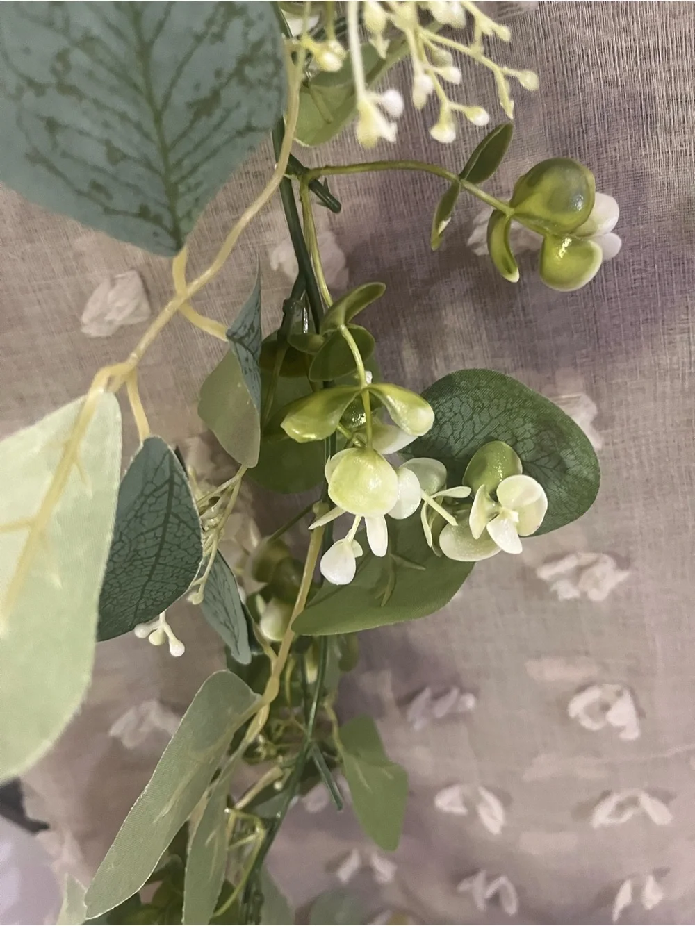 Decorative 70 inch Greenery Garland - Artificial Eucalyptus and Bud Accents